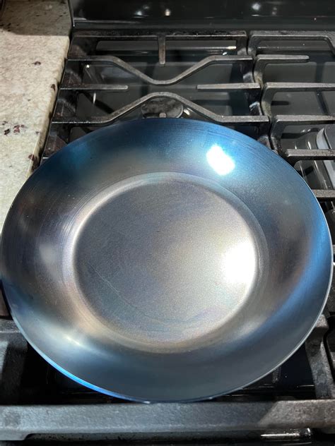 Turned cs pan blue while seasoning… is that okay? : r/carbonsteel