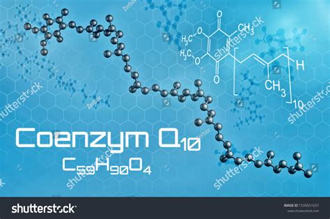 Threedimensional Molecular Model Coenzyme Q10 3d 스톡 일러스트 1535651657 ...