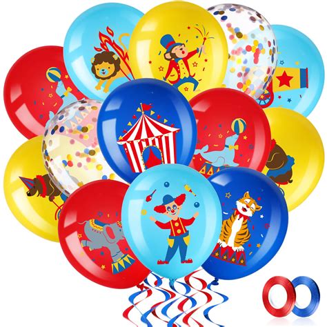 Buy Carnival Theme Party Balloons, 60 Count, 12 inch Diameter, Blue ...