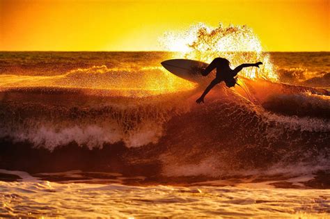 surfing waves sunset wallpaper and background | Surfing photos, Sunset ...