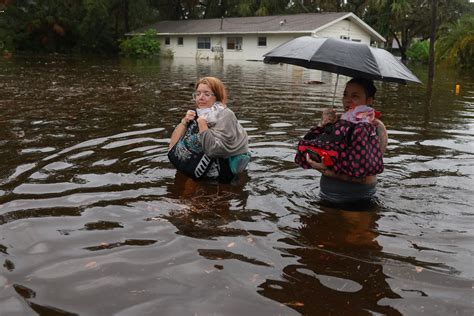 Hurricane Idalia unleashes fury on Florida with 125-mph winds - Los ...