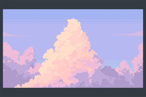 Free Sky with Clouds Background Pixel Art Set on Behance