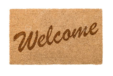 Welcome Mat On White Object, Welcome Back, Real, On White PNG ...