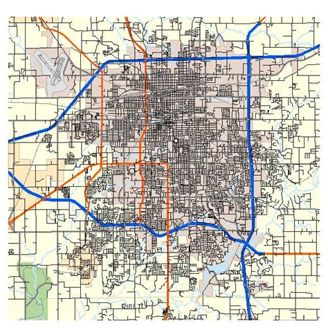 Aerial Photography Map of Springfield, MO Missouri