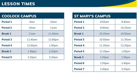 Timetable or regular schedule - CMC