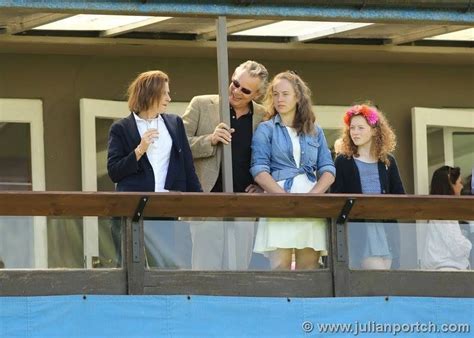 Martin Clunes, wife Philippa, daughter Emily (to his immediate left) at ...