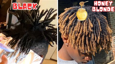 How to bleach dreadlocks HONEY Blonde + Two strand twist..AMAZING ...