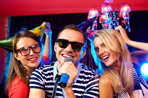 Karaoke Party stock image. Image of singing, nightlife - 12210873