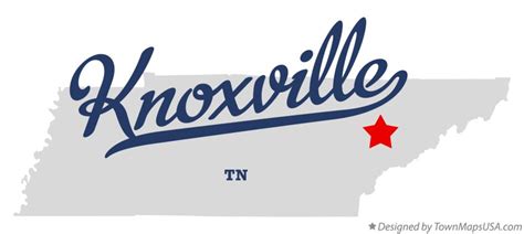 Map of Knoxville, TN, Tennessee