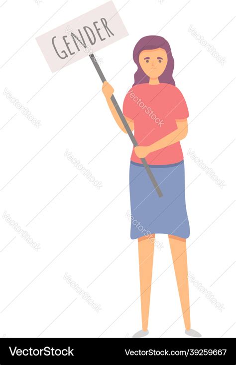 Gender discrimination icon cartoon career Vector Image