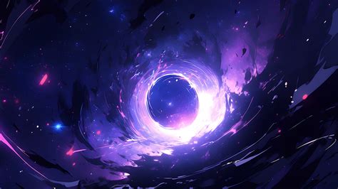 Purple Space Portal Galaxy Desktop Wallpaper - Space Wallpapers