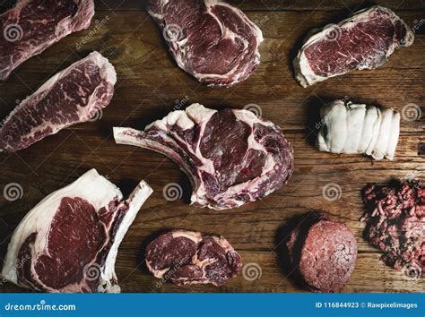 Cuts of Beef Food Photography Recipe Idea Stock Image - Image of board ...