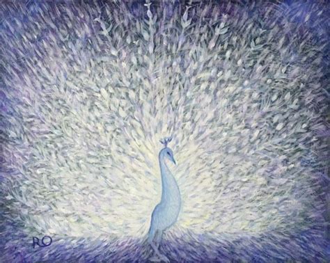 Painting "White peacock" | RO_Art_US | Online Gallery