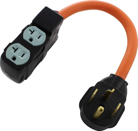 AC WORKS Protective Adapter to (4) Household Connectors with 20-Amp ...