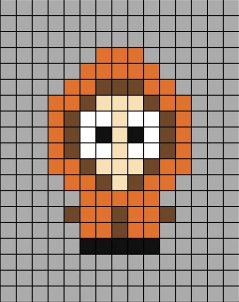 Kenny McCormick (small) Pixel Art | Números de punto de cruz, Dibujitos ...