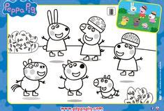 Peppa Pig Ice Skating Coloring Page | Peppa para pintar, Carteles de ...