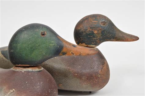 Lot - 2 Antique Wood carved Duck Decoys