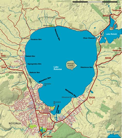 Lake Rotorua / Ohau Channel Map | NZ Fishing