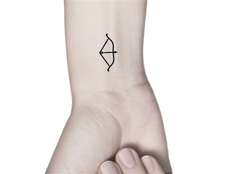 Bow and Arrow Temporary Tattoo - Etsy