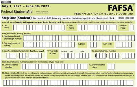 Fafsa Printable Form