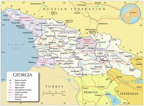 Abkhazia Map Black Sea