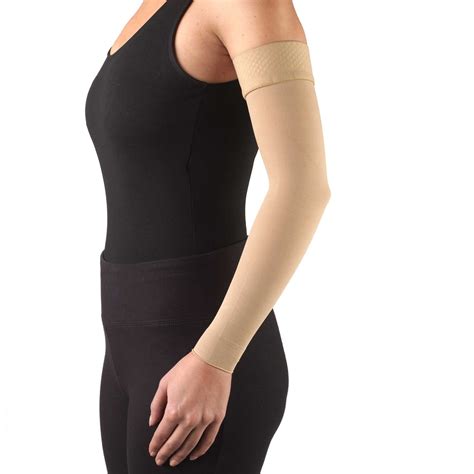 Truform Lymphedema Compression Arm Sleeve, Dot Top: 15-20 mmHg, Beige ...