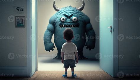 Facing Fears, Brave Kid Confronts Nightmares and Imaginary Monsters ...