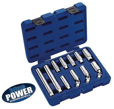 CBPMSP11ST - 11 Piece 3/8" Drive bluePOWER® Magnetic Spark Plug Socket Set