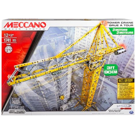 Building Toy Sets & Packs Toys Meccano-Erector Tower Crane Model Set ...