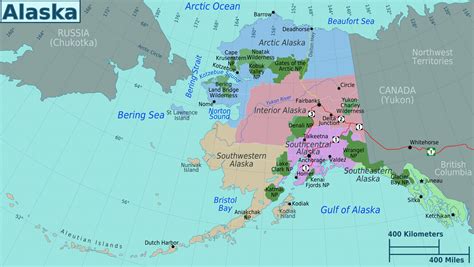 Large regions map of Alaska state | Alaska state | USA | Maps of the ...