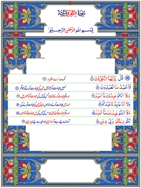 Surah Al-Kafiroon (Urdu1) - Quran o Sunnat