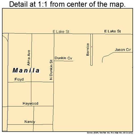 Manila Arkansas Street Map 0543820