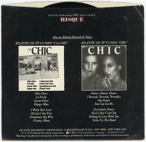 Chic, "Good times" 45, 1979 | Bones funny, Cheer dance, Atlantic records