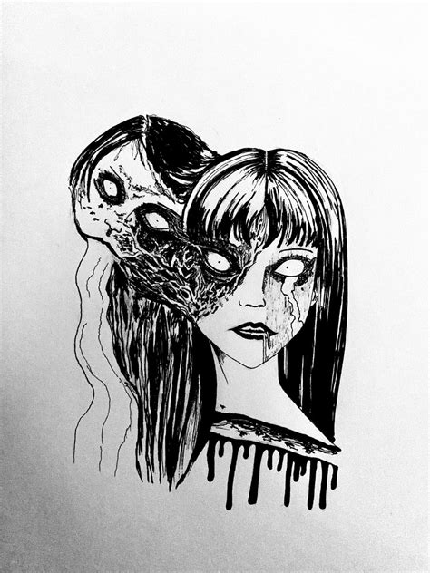 Creepy Girl Drawing