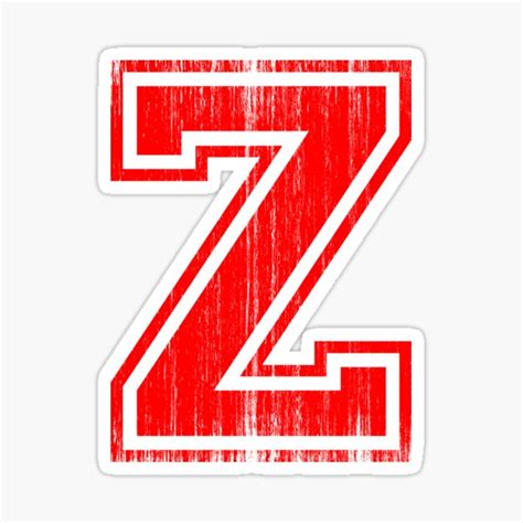 "Big Red Letter Z" Sticker for Sale by adamcampen | Redbubble