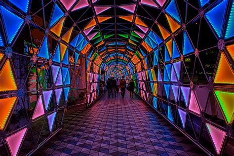 colorful light tunnel at Kourakuen Amusement Park Tokyo | Event ...