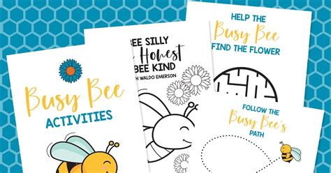 FREE Busy Bee Colouring and Activity Pack Printable for Kids