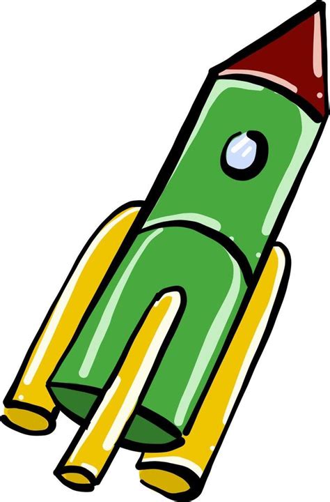 Green rocket, illustration, vector on white background. 13492916 Vector ...