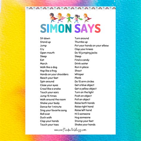 Simon Says Game For Kids