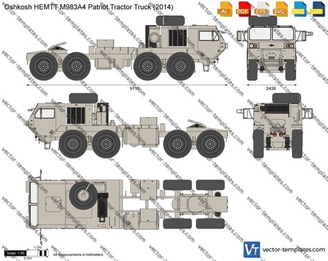 Templates - Trucks - Oshkosh - Oshkosh HEMTT M983A4 Patriot Tractor Truck