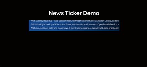 HTML CSS News Ticker Demo. Example on how to get a news ticker on… | by ...