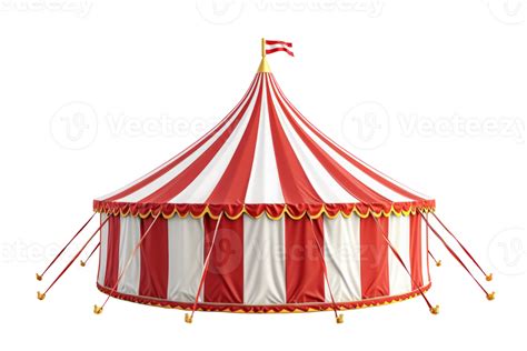 AI generated Circus tent isolated on transparent background, Striped ...