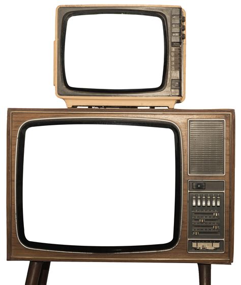 Vintage television with cut out screen on Isolated 11124796 PNG