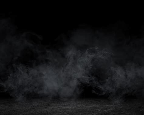 Black Background With Smoke