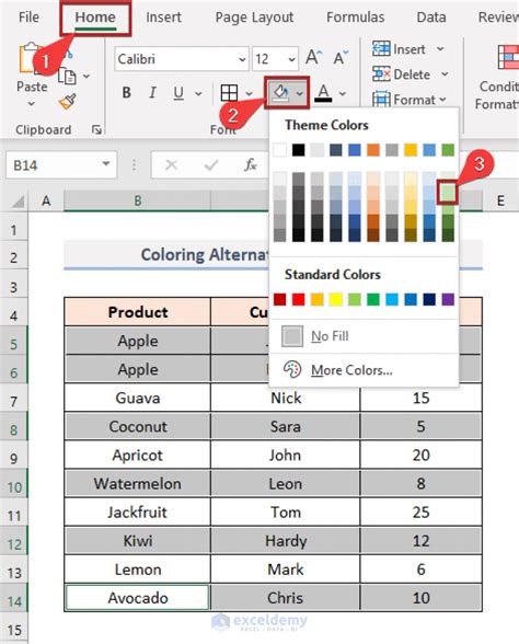 How to Color Alternate Row Based on Cell Value in Excel