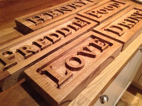 Old oak kitchen worktop, a plunge router and a bit of time and ...