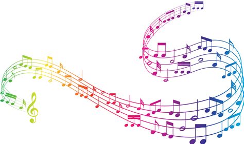 Download Colorful Music Clipart - Transparent Background Music Notes ...