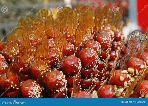 Candied Haws On A Stick. Royalty Free Stock Photography - Image: 4364167