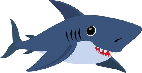 Cartoon Shark. Vector Illustration of Shark. Clipart Shark | Fish ...