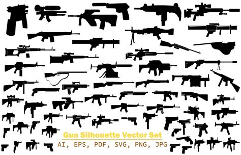 Gun Silhouette Graphic by mhspapulbd · Creative Fabrica